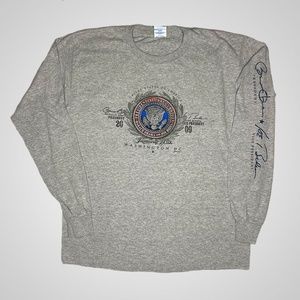 Barack Obama Joe Biden 2009 Inauguration Grey Longsleeve T-Shirt